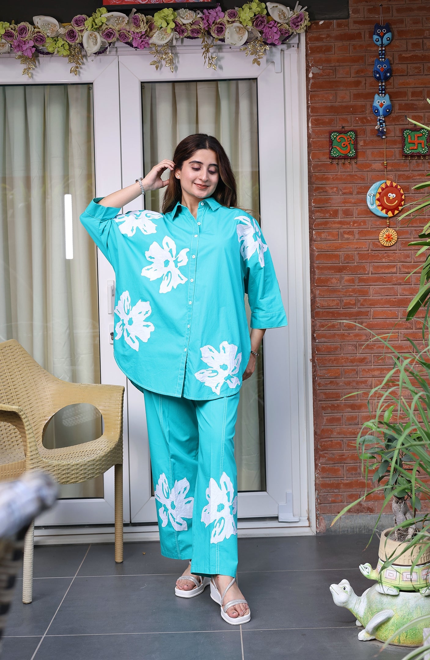 Floral Cotton Slub Co-ord Set