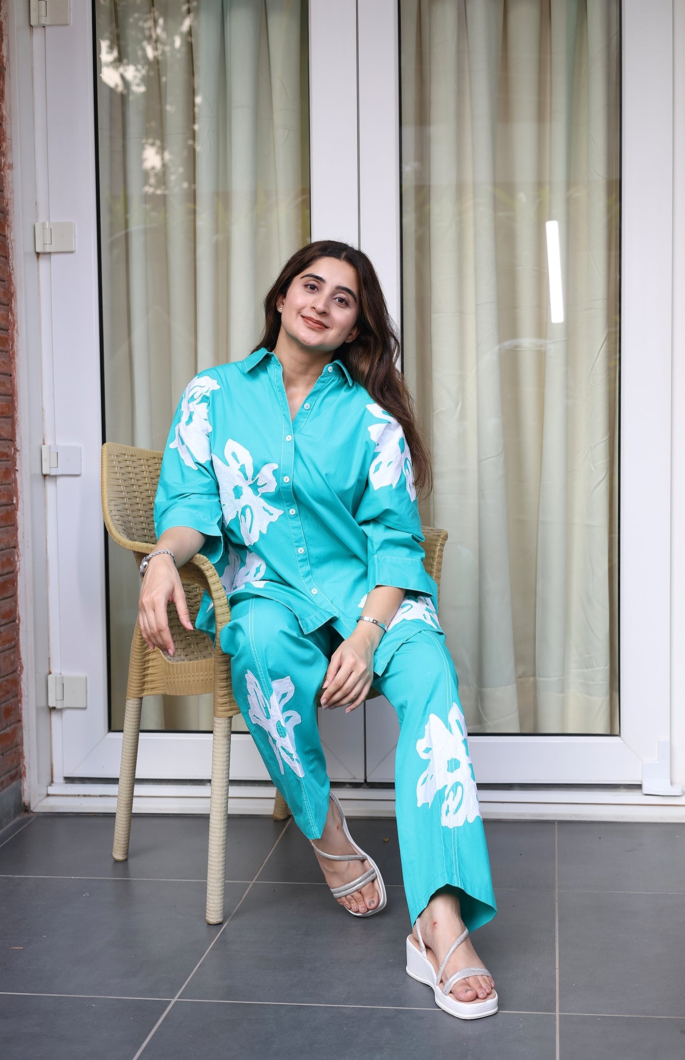 Floral Cotton Slub Co-ord Set