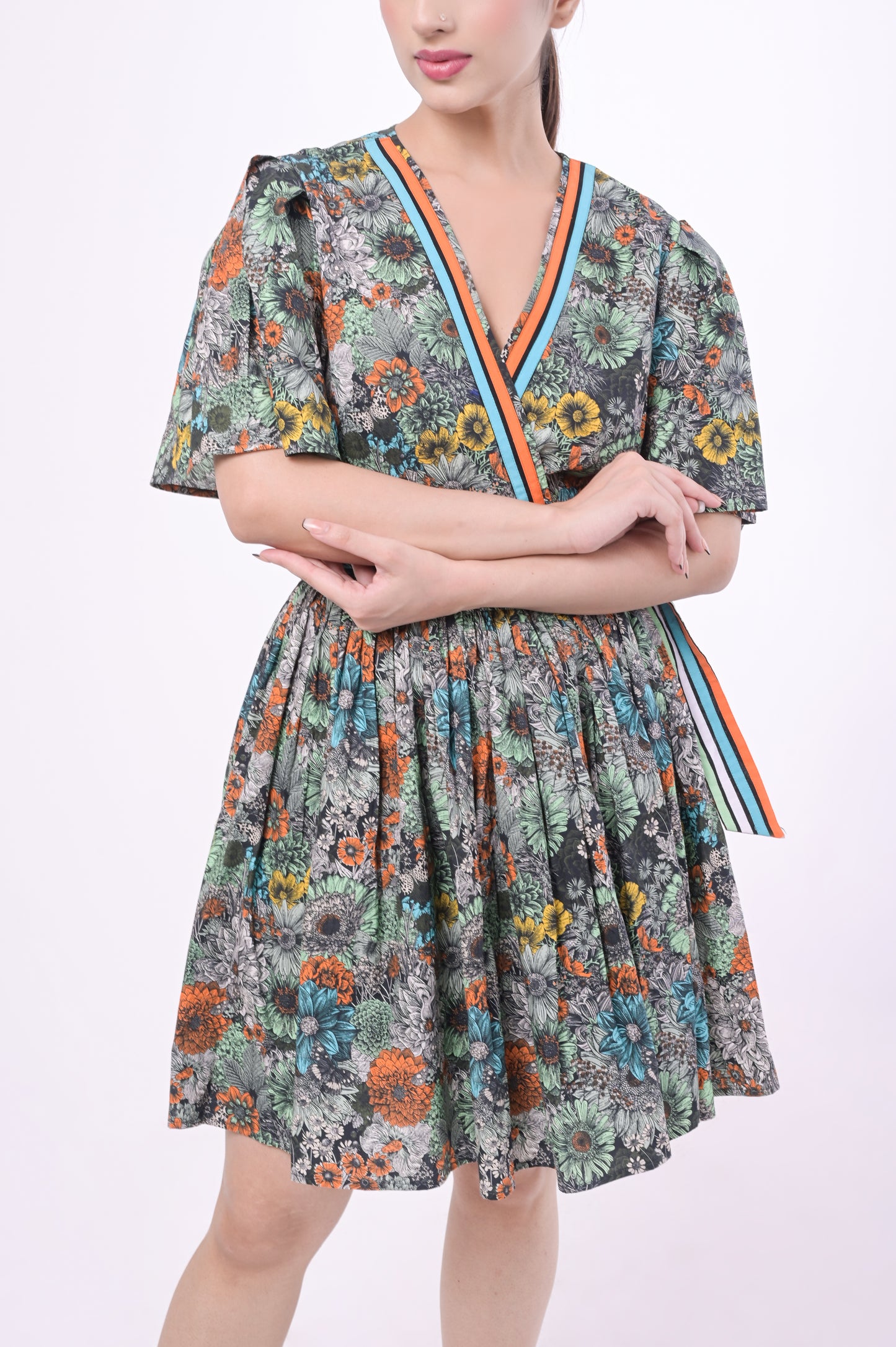 Blue Lotus Wrap-on Dress