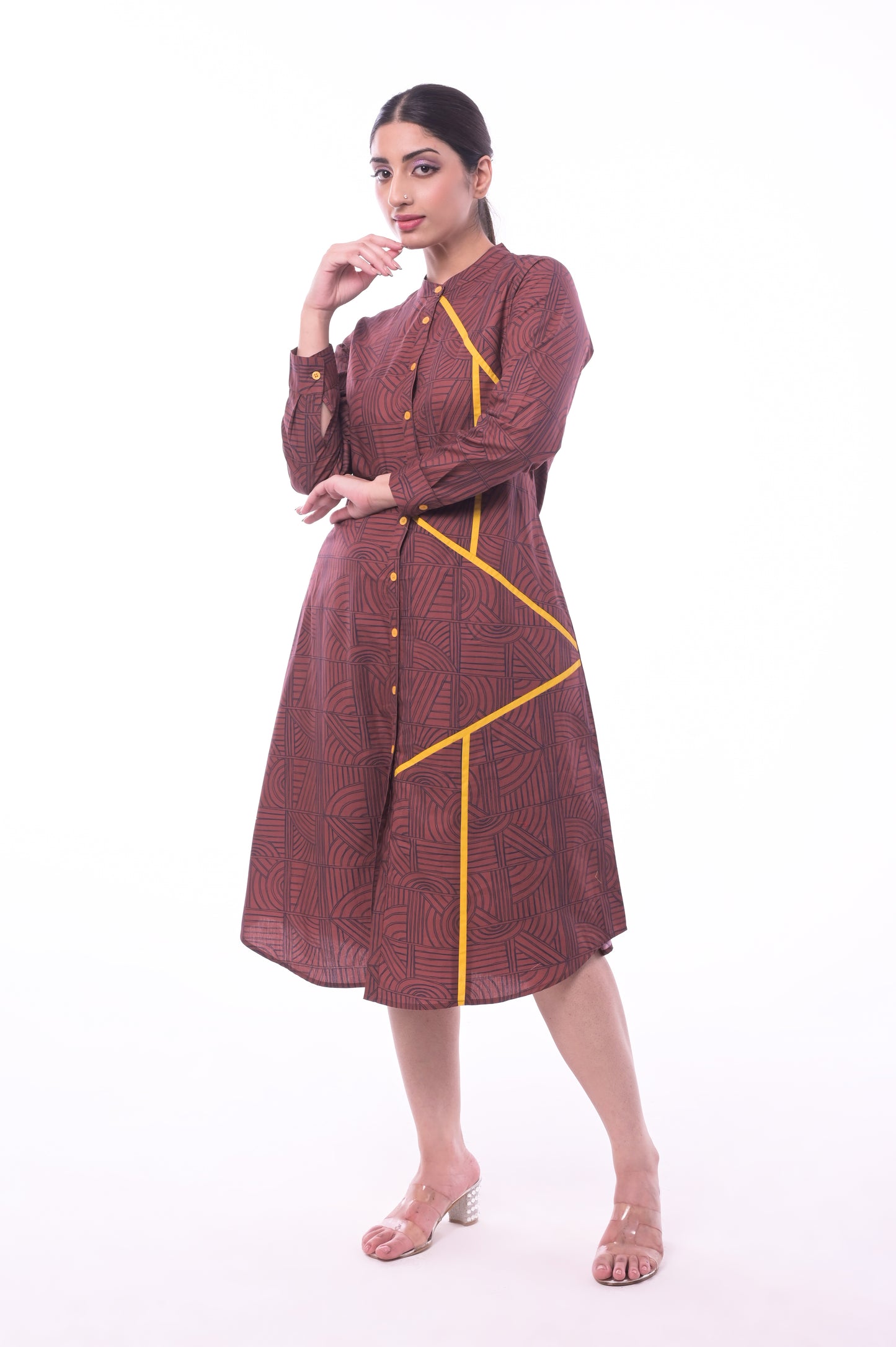 Spider Orchid Shirt Dress