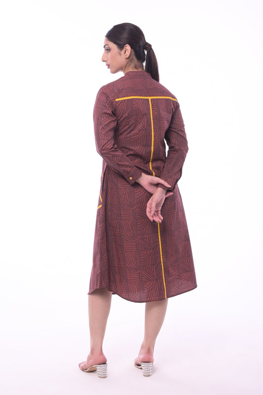 Spider Orchid Shirt Dress