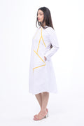 White Egret Shirt Dress