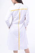 White Egret Shirt Dress